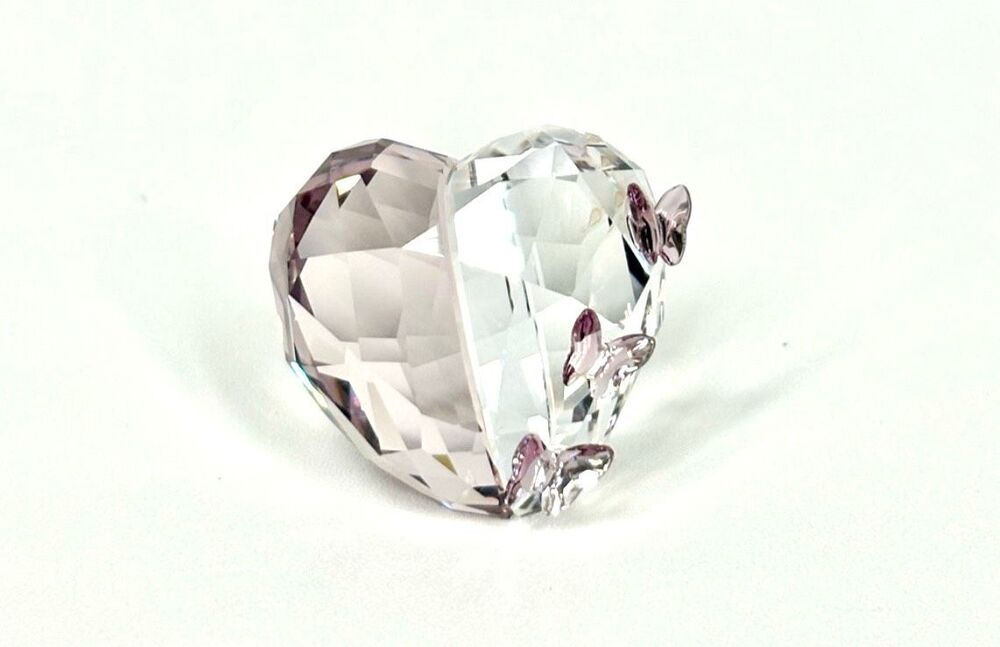 Swarovski Crystal Love Heart with Butterflies Violet Amethyst Crystal Small 1143 - Picture 3 of 4